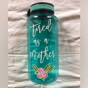 Tired As A Mother Plastic Water Bottle